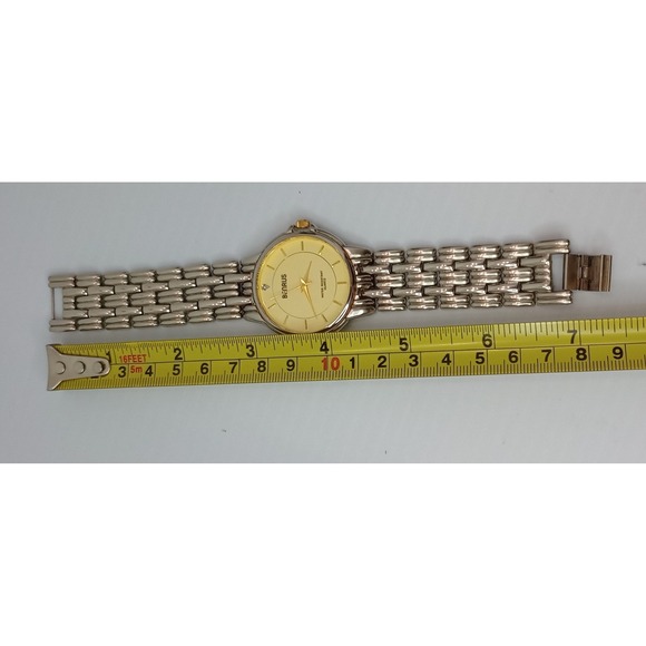 Benrus Men's Quartz Dress Watch Gold Dial 38mm w/ Box Vintage New Battery AS-IS - Picture 13 of 16